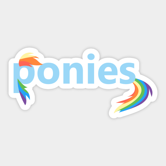 Ponies Typography - Rainbow Dash Sticker by Hyper Dash